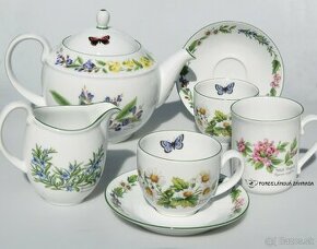 Nádherná bylinková porcelánová sada