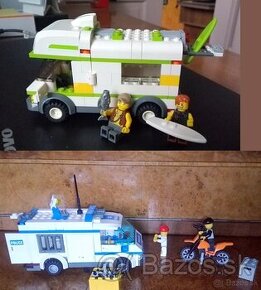 2x lego - karavan a polícia, + trojica figúrok