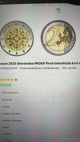 Dvojeurové mince ( košický maratón a transfúzia krvI)