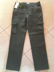 Nové pánske zelené, zateplené nohavice XL - 1