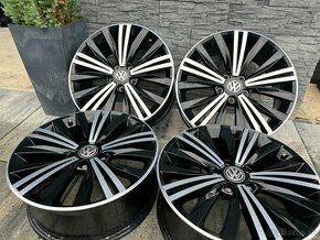 ✅ 5x112 r18 Nizza model tiguan top stav krasne alu