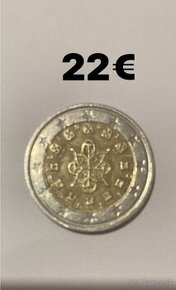 2€ mince rôzne druhý