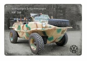 plechová cedule - Volkswagen Schwimmwagen KdF 166