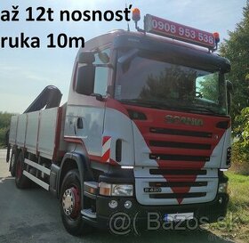 ❇Autodoprava s hydraulickou rukou nosnosť až 12t. ruka až10m