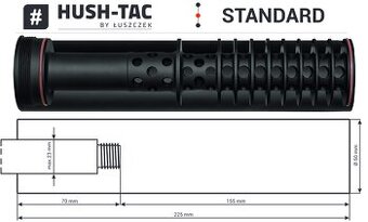 Tlmič hluku HUSH-TAC štandard 8mm M15x1