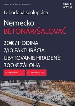 Nemecko BETONÁR/ŠALOVAČ