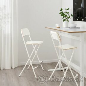 Biela barová stolička FRANKLIN - 1