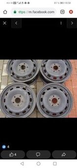 Plechove disky 5x100 R15 - 57,1 Škoda WV Seat