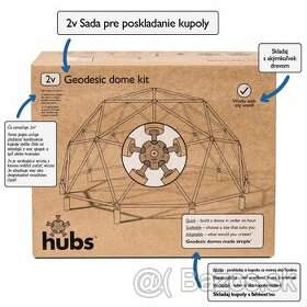 2v záhradná kupola DIY sada “hubs” + ďalšie komponenty