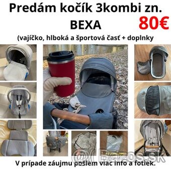 Predám kočík 3 kombi zn. BEXA