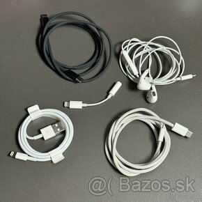 3x Apple Lightning kábel + Apple EarPods + Redukcia AUX