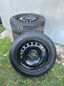 Plechové disky +Zimne pneu Falken 205/55 R16 5x112