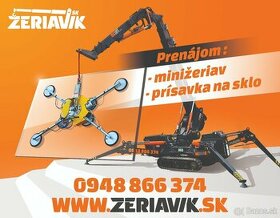 Prenájom: Minižeriav, prísavka