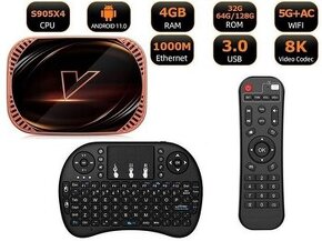 Android 11 TV Box, Vontar X4, S905X4, 4/32GB,Kláv. s Touchp