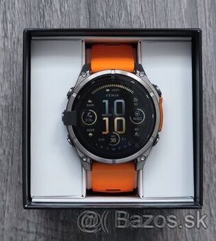 Garmin Fenix 8 Amoled Sapphire Titanium Orange - 47mm