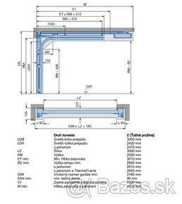 Predam garazovu branu 3m x 2,5m(š x v)