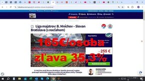 Vstupenky Zájazd 2 os. FC Bayern Mníchov - Slovan Bratislava