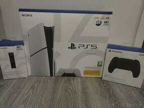 Playstation 5 Slim + 2x Dualsense + nabíjačka