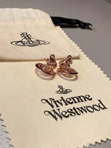 VIVIENNE WESTWOOD 3D ORB ROSE GOLD DROP NÁUŠNICE