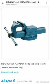 Zverák 180mm Ridgid Matador