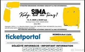 Listky Sima koncert 2025