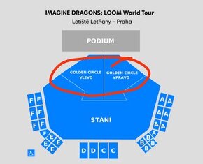 Imagine Dragons Praha - Golden Circle