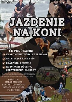 Jazdenie na koni, prenájom koní, prenájom vozíka pre kone