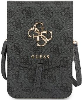 GUWBG4GFGR Guess PU 4G Metal Logo Phone Bag Grey