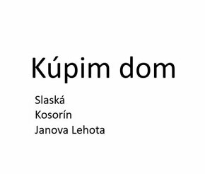 Mám záujem o starý rodinný dom