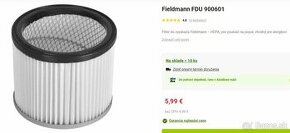 Darujem filter na popol do vysávača Fieldmann