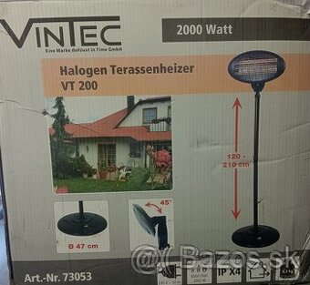 Halogénovy elektrický žiarič 2000W nový...