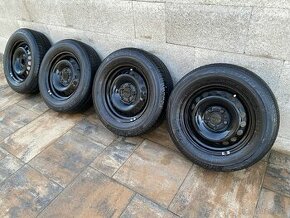 LETNA SADA PLECHOVE DISKY 5x112 R15 + LETNE PNEU BRIDGESTONE - 1