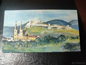 Predám obrazy Spišského hradu na sololite 25x14cm