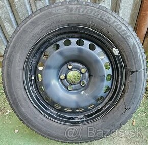 Plechové disky VW - 5x100 r15 + zimné pneu 185/65 r15