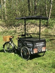 Pojazdný stanok na suveniry, cargo bike, bicykel