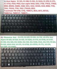 Klavesnice SK na Acer E1-521 E1-531;; E5-573, E5-523, E5