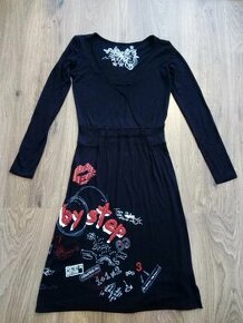 Nové dámske čierne šaty Desiqual XS