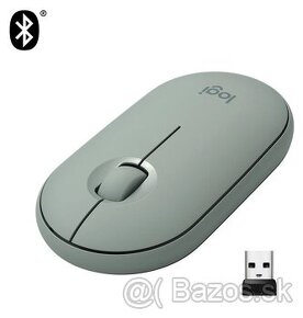 Logitech Pebble M350 Wireless Mouse, eukalyptová