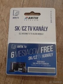 Antik TV voucher kupon na 1/2 roka TV.