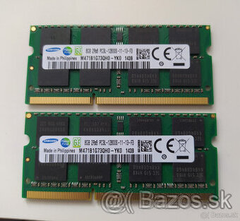 SODIMM DDR3L 16GB /2x 8GB/ 1600MHz Samsung, crucial