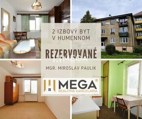 REZERVOVANÉ - PREDAJ 2-izbového BYTU v HUMENNOM (sídlisko 2