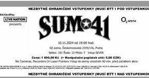 SUM 41 / O2 Arena Praha / 10.11.2024