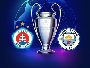 Slovan Bratislava -Manchester city LM lístok sedenie stred