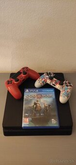 ❗PS4 Slim 500gb + God of War + 2 ovládače bez driftu ❗