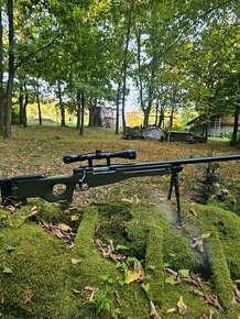 Airsoftová puška WELL L96 (MB01C) + puškohľad + dvojnožka