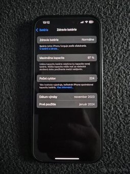 Predám iPhone 15 128GB Black