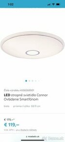 LED stropné svietidlo Connor Ovládanie Smarfonom