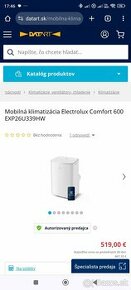 Mobilná klimatizácia Electrolux Comfort 600 EXP26U339HW
