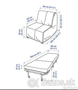 Rozkladacie kreslo, IKEA, LYCKSELE