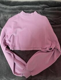 Fialovy vytepleny crop top